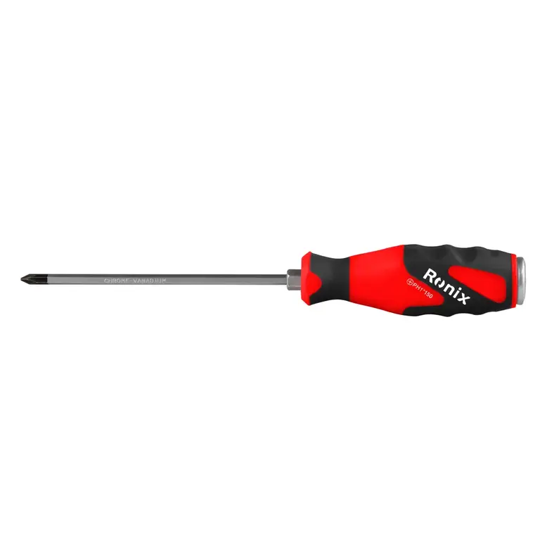 پیچ گوشتی ضربه خور دسته TPR چهارسو 1×150 رونیکس مدل RH-2959